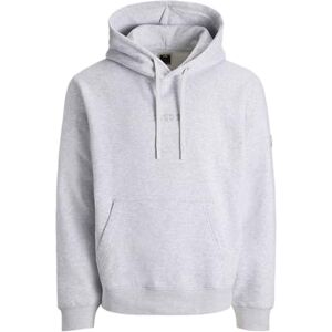 JACK & JONES Jcopoint Sweat Badge Hood Bf Pls – plus size, Vit melange, 5XL JACK & JONES Jcopoint Sweat Badge Hood Bf Pls – plus size, Vit melange, 5XL