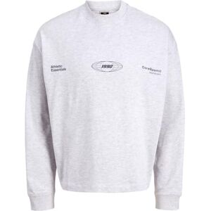 JACK & JONES Jcosignal Sweat Crew Neck, Vit melange, S JACK & JONES Jcosignal Sweat Crew Neck, Vit melange, S