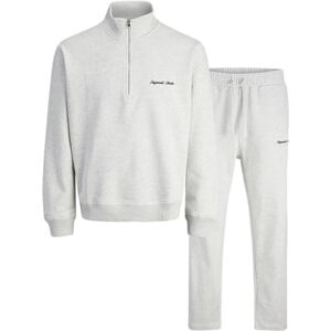 JACK & JONES Jornorrebro Emb Sweat High Neck Setpk Mp, Vit melange, M JACK & JONES Jornorrebro Emb Sweat High Neck Setpk Mp, Vit melange, M