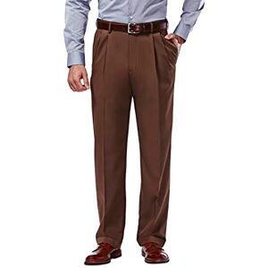 Haggar Herr Mynx Gabardin dold expanderbar linning klassisk passform främre veckad klänning byxa, Ek, 36W / 29L Haggar Herr Mynx Gabardin dold expanderbar linning klassisk passform främre veckad klänning byxa, Ek, 36W / 29L