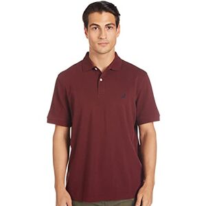 Nautica Kortärmad pikétröja i solid bomull för män, Kunglig vinröd solid, XL Nautica Kortärmad pikétröja i solid bomull för män, Kunglig vinröd solid, XL