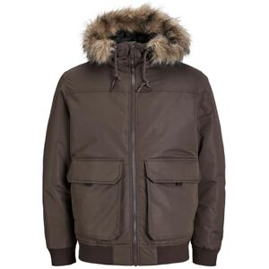 JACK & JONES Jjconstruct Faux Fur Bomberjacka för män, Mulch, M JACK & JONES Jjconstruct Faux Fur Bomberjacka för män, Mulch, M