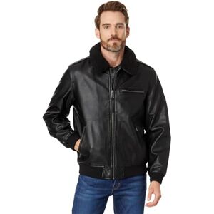 Levi's Herrar Faux Leather Aviator Bomberjacka med Sherpa Collar jacka, svart, XL Levi's Herrar Faux Leather Aviator Bomberjacka med Sherpa Collar jacka, svart, XL