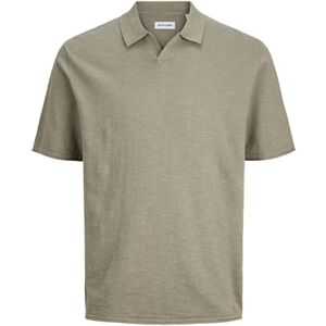 JACK & JONES Jjkane Slub stickad delad hals polo pls – plus size, Vetiver, 3XL JACK & JONES Jjkane Slub stickad delad hals polo pls – plus size, Vetiver, 3XL