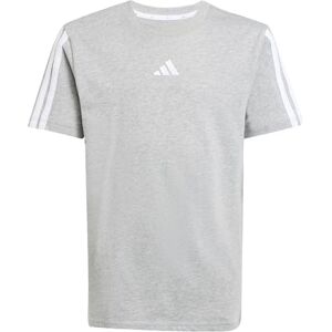 adidas Uniseks dzieci ESSENTIALS 3 STRIPES T-SHIRT, medium grey heather/white, 9-10 Years adidas Uniseks dzieci ESSENTIALS 3 STRIPES T-SHIRT, medium grey heather/white, 9-10 Years