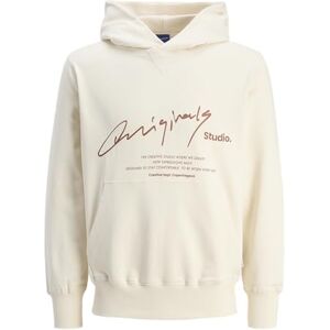 JACK & JONES Jormanchester branding Sweat Hood, Antik vit, S JACK & JONES Jormanchester branding Sweat Hood, Antik vit, S