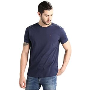 Tommy Jeans herr Tjm Xslim Jersey Tee Dm0dm04411 T-shirt, Blå (svart iris), S Tommy Jeans herr Tjm Xslim Jersey Tee Dm0dm04411 T-shirt, Blå (svart iris), S