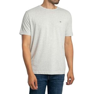 GANT Reg Shield Ss T-shirt, Grå, M, Grått, M GANT Reg Shield Ss T-shirt, Grå, M, Grått, M