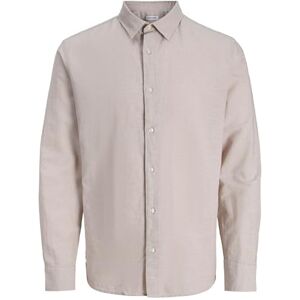 JACK & JONES Jjebreeze linne Blend skjorta L/S Sn Pls – plus storlek, String, 3XL JACK & JONES Jjebreeze linne Blend skjorta L/S Sn Pls – plus storlek, String, 3XL