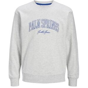 JACK & JONES Jjdetroit Sweat Crew Neck, Vit melange, XS JACK & JONES Jjdetroit Sweat Crew Neck, Vit melange, XS