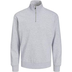 JACK & JONES Jjebradley sweat halvblixtlås Noos sweatshirt, Ljusgrå melange, XS JACK & JONES Jjebradley sweat halvblixtlås Noos sweatshirt, Ljusgrå melange, XS