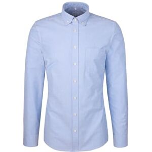 Seidensticker Sidenklistermärken män, casual skjorta svart ros smal långärmad knapp-down-krage, knapp-down-krage 100% bomull, blå, 38 SE Seidensticker Sidenklistermärken män, casual skjorta svart ros smal långärmad knapp-down-krage, knapp-down-krage 100% bomull, blå, 38 SE