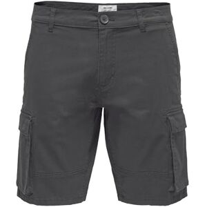 Only & Sons Herr ONSCAM Stage Cargo Shorts PK 6689 cargoshorts, grå pinstripe, S Only & Sons Herr ONSCAM Stage Cargo Shorts PK 6689 cargoshorts, grå pinstripe, S