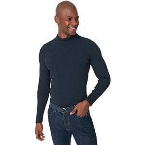 Trendyol Herr bomull-polyester tröja marinblå smal M marinblå, marinblå, M Trendyol Herr bomull-polyester tröja marinblå smal M marinblå, marinblå, M