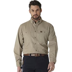Wrangler Herr Logger Twill Långärmad Arbetsskjorta Skjorta, Khaki, 3XL Lång Wrangler Herr Logger Twill Långärmad Arbetsskjorta Skjorta, Khaki, 3XL Lång