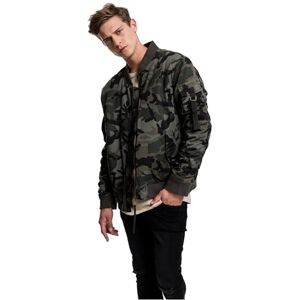 Urban Classics Vintage Camo Cotton Bomberjacka för män, Trä camo, M Urban Classics Vintage Camo Cotton Bomberjacka för män, Trä camo, M
