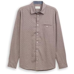 TOM TAILOR herrskjorta, 38959 – Brun Dobby Structure, XL TOM TAILOR herrskjorta, 38959 – Brun Dobby Structure, XL