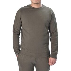 M17 Återvunnen klassisk tröja med rund hals sweatshirt ledig pullover långärmad topp enkel jumper, Khaki grön, XL M17 Återvunnen klassisk tröja med rund hals sweatshirt ledig pullover långärmad topp enkel jumper, Khaki grön, XL