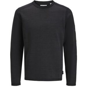 JACK & JONES JACK&JONES JCOMACE Knit Crew Neck SMU, Svart/detalj: melerad, S JACK & JONES JACK&JONES JCOMACE Knit Crew Neck SMU, Svart/detalj: melerad, S