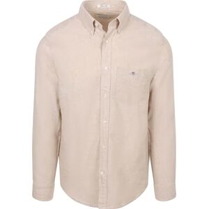 GANT Reg bomullslinne skjorta, Oat Beige, 3XL herr GANT Reg bomullslinne skjorta, Oat Beige, 3XL herr
