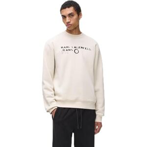 KARL LAGERFELD JEANS , Herr, Eclipse Logo Sweat, Regular Fit, Beige, XXL KARL LAGERFELD JEANS , Herr, Eclipse Logo Sweat, Regular Fit, Beige, XXL
