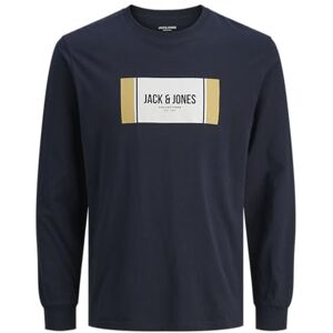 JACK & JONES Jjhayato Tee Ls Crew Neck Bts, Sky Captain, M JACK & JONES Jjhayato Tee Ls Crew Neck Bts, Sky Captain, M