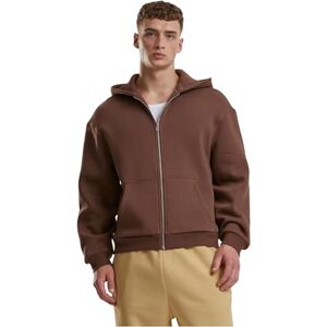 Urban Classics Huvtröja för män, fluffig huvtröja med dragkedja, huvtröja med dragkedja för män, oversize passform, Chokladbrun, 4XL Urban Classics Huvtröja för män, fluffig huvtröja med dragkedja, huvtröja med dragkedja för män, oversize passform, Chokladbrun, 4XL
