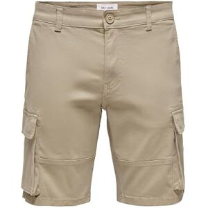 Only & Sons Shorts för män, Chinchilla, S Only & Sons Shorts för män, Chinchilla, S