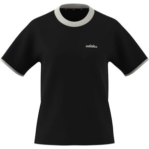 adidas Kobiety Seasonal Essentials Colorpop T-Shirt with Embroidered Graphic, black/off white, L adidas Kobiety Seasonal Essentials Colorpop T-Shirt with Embroidered Graphic, black/off white, L