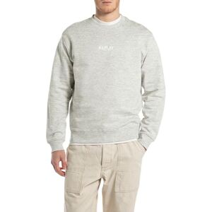 Replay herr sweatshirt, M05 ljusgrå melerad, XL Replay herr sweatshirt, M05 ljusgrå melerad, XL