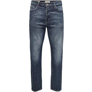 Only & Sons Avslappnade jeans ONSYOKE Mid Midja Comfort Fit Jeans Dark Blue Denim 30 34 Mörkblå denim, Mörkblå denim, 28 Only & Sons Avslappnade jeans ONSYOKE Mid Midja Comfort Fit Jeans Dark Blue Denim 30 34 Mörkblå denim, Mörkblå denim, 28