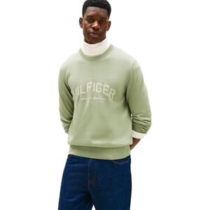 Tommy Hilfiger mäns varumärke Identity Crew Neck MW0MW40851 pullover tröja, grön, S, Grön (Earth Sage), S Tommy Hilfiger mäns varumärke Identity Crew Neck MW0MW40851 pullover tröja, grön, S, Grön (Earth Sage), S