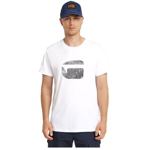 G-STAR Herr Finger Print Burger R T T-shirt, Vit (White D26041-c506-110), L G-STAR Herr Finger Print Burger R T T-shirt, Vit (White D26041-c506-110), L
