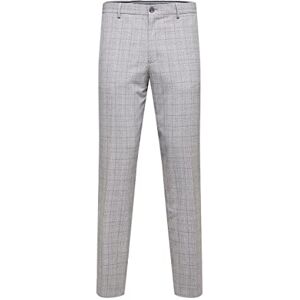 SELETED HOMME SELECTED HOMME byxor rutiga, Ljusgrå melange/kontroll: grå, 110 SELETED HOMME SELECTED HOMME byxor rutiga, Ljusgrå melange/kontroll: grå, 110