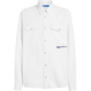 KARL LAGERFELD JEANS , herr, Karl Denim overshirt, normal passform, vit, L KARL LAGERFELD JEANS , herr, Karl Denim overshirt, normal passform, vit, L