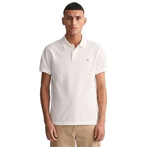 GANT Slim Shield SS Pique pikétröja för män, vit, standard, Vit, 3XL GANT Slim Shield SS Pique pikétröja för män, vit, standard, Vit, 3XL