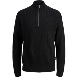 JACK & JONES herr Jjkaito stickad halv dragkedja Bf, svart, XXL JACK & JONES herr Jjkaito stickad halv dragkedja Bf, svart, XXL