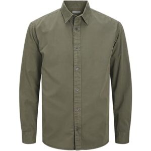 JACK & JONES Jjecharge Faded Shirt Ls Noos, Dammig oliv, M JACK & JONES Jjecharge Faded Shirt Ls Noos, Dammig oliv, M