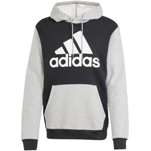 adidas För Män Essentials Fleece Big Logo Hoodie, Black/Medium Grey Heather, S adidas För Män Essentials Fleece Big Logo Hoodie, Black/Medium Grey Heather, S