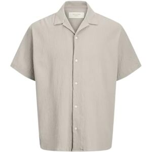 JACK & JONES Jorluke Crinkle Resort Shirt Ss Sn, Moonbeam, XL JACK & JONES Jorluke Crinkle Resort Shirt Ss Sn, Moonbeam, XL