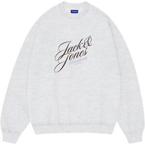 JACK & JONES Jorinwood sweat crew neck FST, Ljus vit, L JACK & JONES Jorinwood sweat crew neck FST, Ljus vit, L