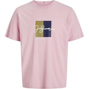 JACK & JONES Jorfrederiksberg Box Script Tee Ss Cn Ln, Tickled rosa, S JACK & JONES Jorfrederiksberg Box Script Tee Ss Cn Ln, Tickled rosa, S