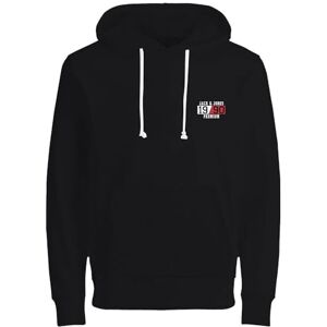 JACK & JONES Huvtröja för män, svart, S JACK & JONES Huvtröja för män, svart, S