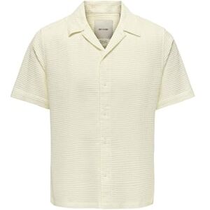 Only & Sons Onssavier Waffle Ss Shirt 0326, Antik vit, XXL Only & Sons Onssavier Waffle Ss Shirt 0326, Antik vit, XXL
