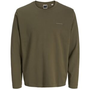 JACK & JONES Jcofusion Interlock Tee Ls Crew Neck, Druva blad, M JACK & JONES Jcofusion Interlock Tee Ls Crew Neck, Druva blad, M