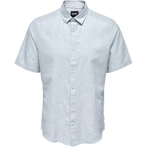 Only & Sons ONSCAIDEN Life SS SOLID linne skjorta NOOS, Kashmirblå, L Only & Sons ONSCAIDEN Life SS SOLID linne skjorta NOOS, Kashmirblå, L