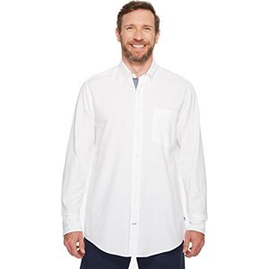 Nautica Långärmad skjorta med knappar ner solid Oxford-skjorta, Vitt, 2X Nautica Långärmad skjorta med knappar ner solid Oxford-skjorta, Vitt, 2X