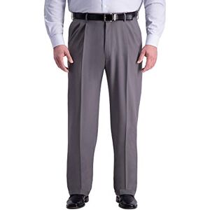 Haggar Herr stor och lång premium komfort klassisk passform veck klänning byxa, Medium grå, 52W x 30L Haggar Herr stor och lång premium komfort klassisk passform veck klänning byxa, Medium grå, 52W x 30L
