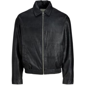 JACK & JONES Jjleon Pu Bomber, svart, M JACK & JONES Jjleon Pu Bomber, svart, M