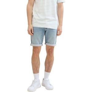 TOM TAILOR Denim Bermuda jeans för män, 10118 – Used Light Stone Blue Denim, L TOM TAILOR Denim Bermuda jeans för män, 10118 – Used Light Stone Blue Denim, L